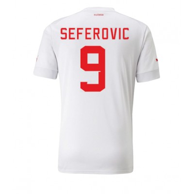 Švicarska Haris Seferovic #9 Gostujuci Dres SP 2022 Kratak Rukav
